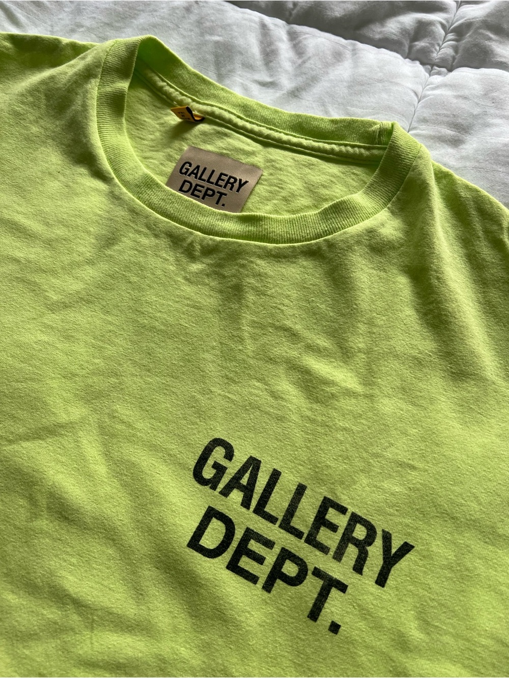 Gallery Dept Green Crewneck Logo Tee